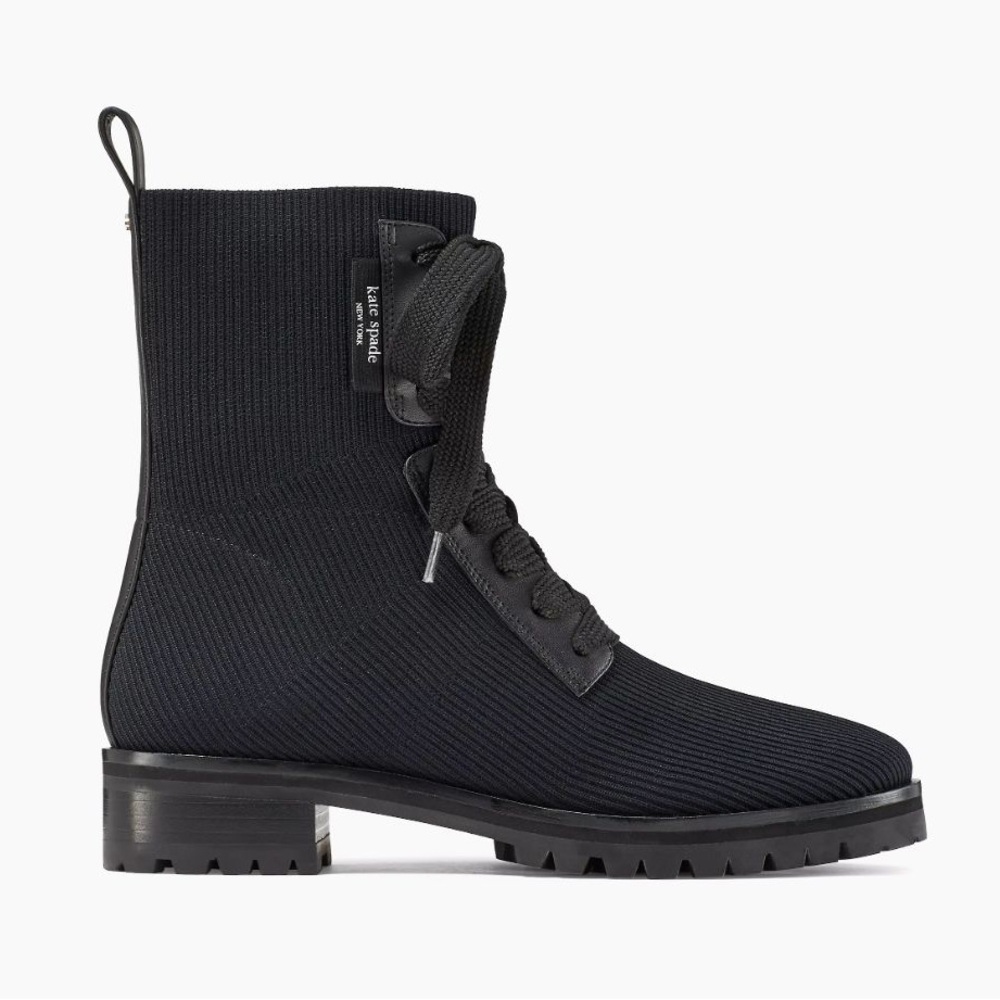 Kate Spade New York women’s merigue knit combat boots